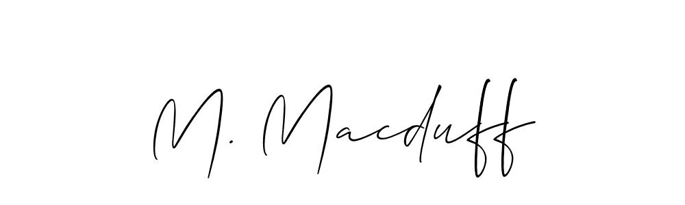 Best and Professional Signature Style for M. Macduff. Allison_Script Best Signature Style Collection. M. Macduff signature style 2 images and pictures png