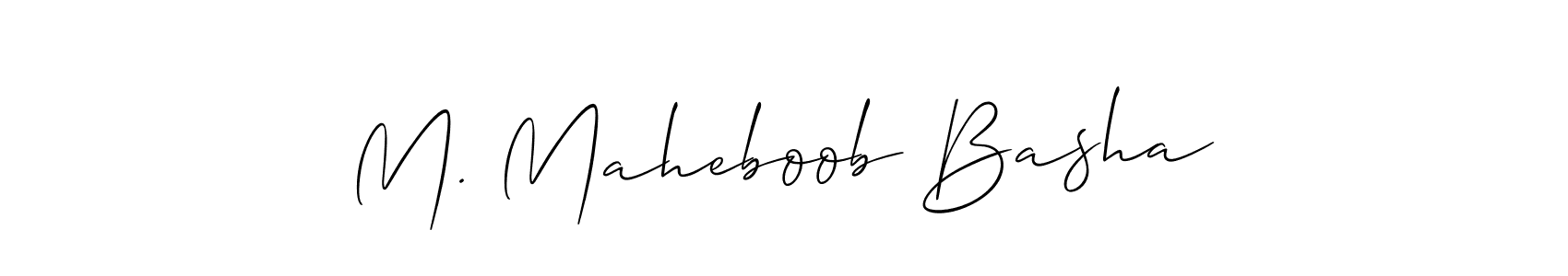 Make a beautiful signature design for name M. Maheboob Basha. With this signature (Allison_Script) style, you can create a handwritten signature for free. M. Maheboob Basha signature style 2 images and pictures png