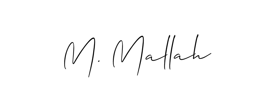 M. Mallah stylish signature style. Best Handwritten Sign (Allison_Script) for my name. Handwritten Signature Collection Ideas for my name M. Mallah. M. Mallah signature style 2 images and pictures png