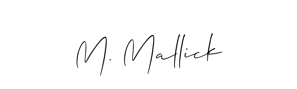 Best and Professional Signature Style for M. Mallick. Allison_Script Best Signature Style Collection. M. Mallick signature style 2 images and pictures png