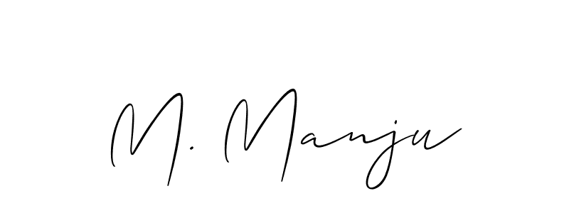 You can use this online signature creator to create a handwritten signature for the name M. Manju. This is the best online autograph maker. M. Manju signature style 2 images and pictures png