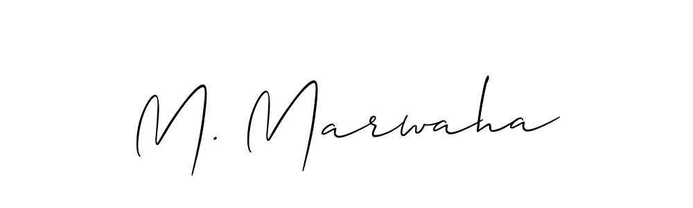 Best and Professional Signature Style for M. Marwaha. Allison_Script Best Signature Style Collection. M. Marwaha signature style 2 images and pictures png