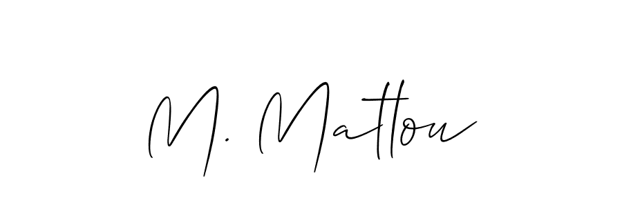 How to make M. Matlou signature? Allison_Script is a professional autograph style. Create handwritten signature for M. Matlou name. M. Matlou signature style 2 images and pictures png