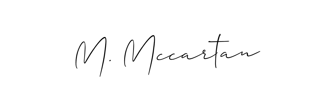 How to Draw M. Mccartan signature style? Allison_Script is a latest design signature styles for name M. Mccartan. M. Mccartan signature style 2 images and pictures png