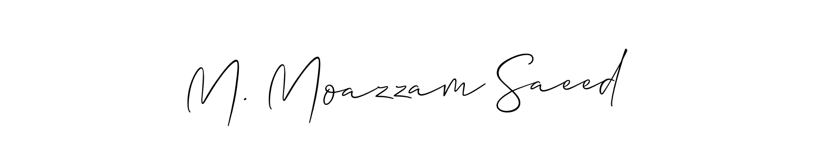 Also we have M. Moazzam Saeed name is the best signature style. Create professional handwritten signature collection using Allison_Script autograph style. M. Moazzam Saeed signature style 2 images and pictures png