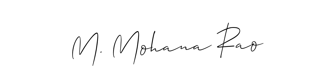 Check out images of Autograph of M. Mohana Rao name. Actor M. Mohana Rao Signature Style. Allison_Script is a professional sign style online. M. Mohana Rao signature style 2 images and pictures png
