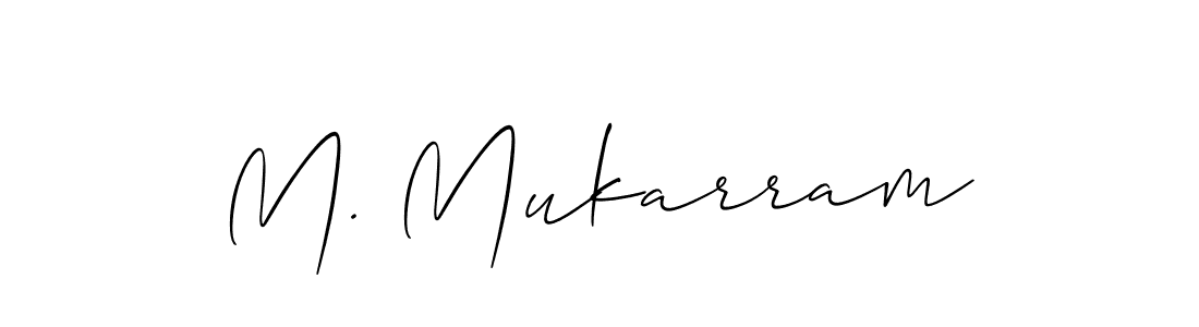 M. Mukarram stylish signature style. Best Handwritten Sign (Allison_Script) for my name. Handwritten Signature Collection Ideas for my name M. Mukarram. M. Mukarram signature style 2 images and pictures png