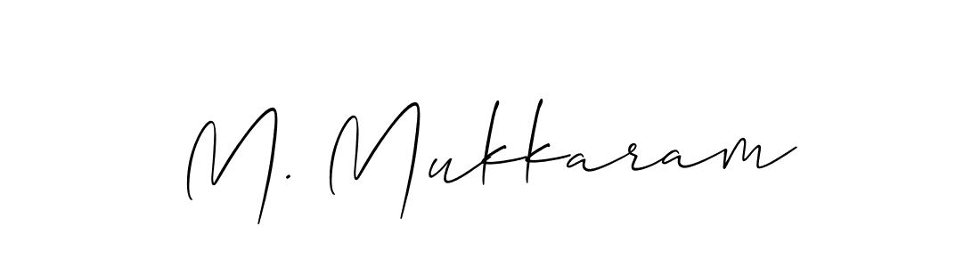 How to make M. Mukkaram signature? Allison_Script is a professional autograph style. Create handwritten signature for M. Mukkaram name. M. Mukkaram signature style 2 images and pictures png