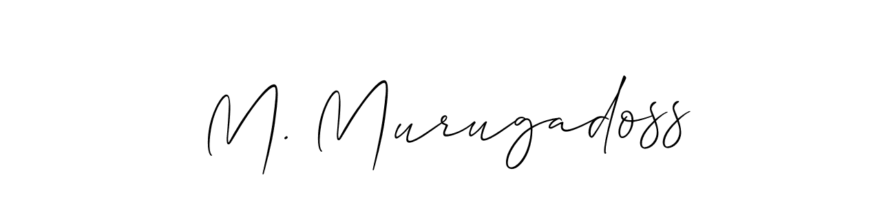 Create a beautiful signature design for name M. Murugadoss. With this signature (Allison_Script) fonts, you can make a handwritten signature for free. M. Murugadoss signature style 2 images and pictures png