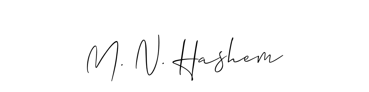 M. N. Hashem stylish signature style. Best Handwritten Sign (Allison_Script) for my name. Handwritten Signature Collection Ideas for my name M. N. Hashem. M. N. Hashem signature style 2 images and pictures png