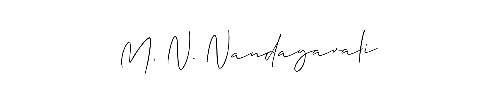 How to make M. N. Nandagavali signature? Allison_Script is a professional autograph style. Create handwritten signature for M. N. Nandagavali name. M. N. Nandagavali signature style 2 images and pictures png