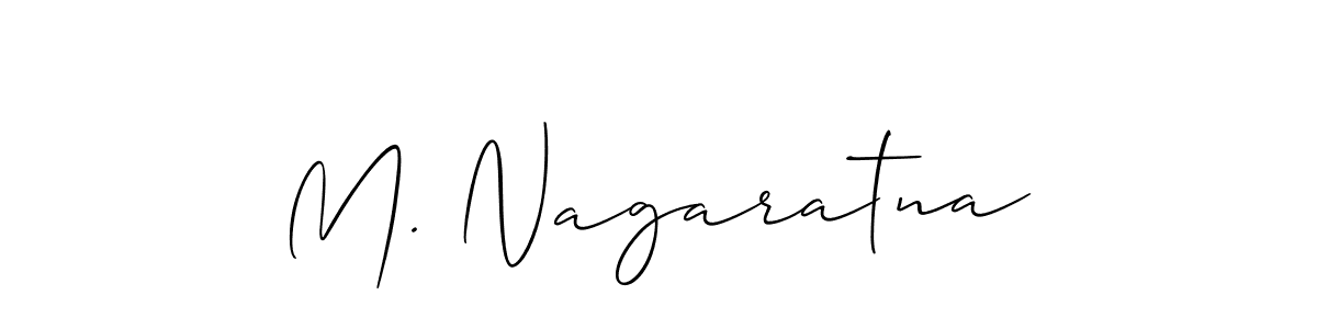 Make a beautiful signature design for name M. Nagaratna. With this signature (Allison_Script) style, you can create a handwritten signature for free. M. Nagaratna signature style 2 images and pictures png