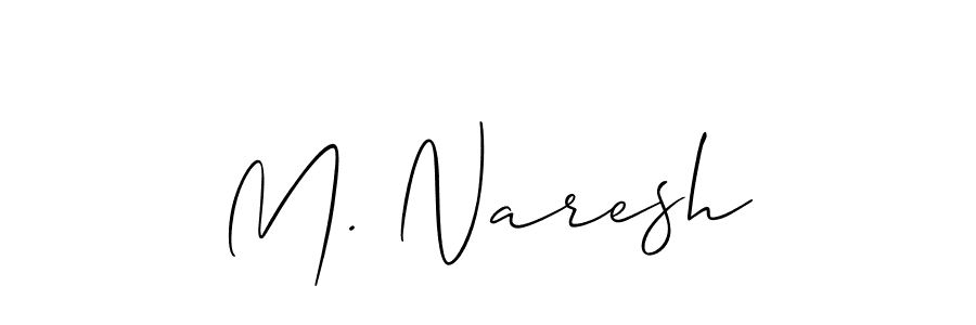 if you are searching for the best signature style for your name M. Naresh. so please give up your signature search. here we have designed multiple signature styles  using Allison_Script. M. Naresh signature style 2 images and pictures png