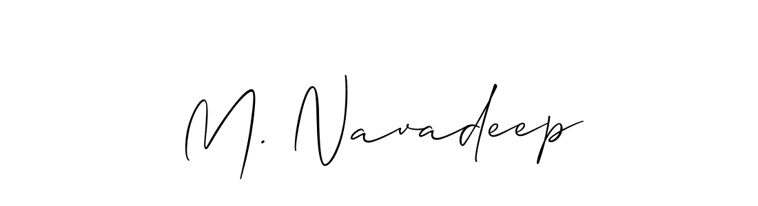 How to make M. Navadeep signature? Allison_Script is a professional autograph style. Create handwritten signature for M. Navadeep name. M. Navadeep signature style 2 images and pictures png
