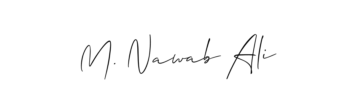 Make a short M. Nawab Ali signature style. Manage your documents anywhere anytime using Allison_Script. Create and add eSignatures, submit forms, share and send files easily. M. Nawab Ali signature style 2 images and pictures png