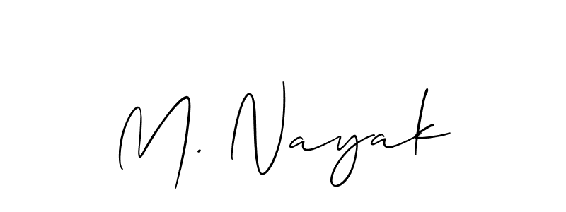 if you are searching for the best signature style for your name M. Nayak. so please give up your signature search. here we have designed multiple signature styles  using Allison_Script. M. Nayak signature style 2 images and pictures png