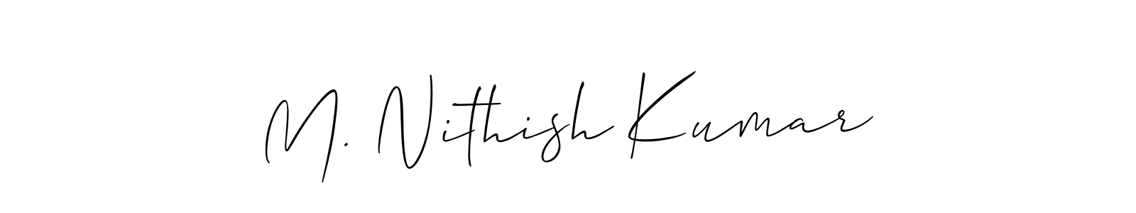 How to make M. Nithish Kumar signature? Allison_Script is a professional autograph style. Create handwritten signature for M. Nithish Kumar name. M. Nithish Kumar signature style 2 images and pictures png