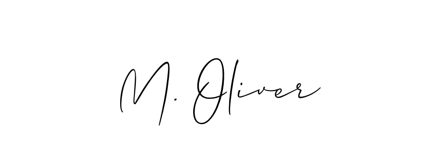 Use a signature maker to create a handwritten signature online. With this signature software, you can design (Allison_Script) your own signature for name M. Oliver. M. Oliver signature style 2 images and pictures png