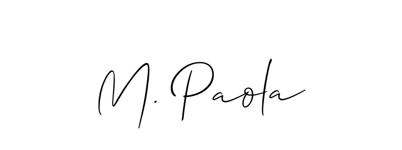 How to make M. Paola signature? Allison_Script is a professional autograph style. Create handwritten signature for M. Paola name. M. Paola signature style 2 images and pictures png