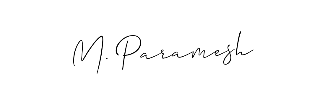 Make a short M. Paramesh signature style. Manage your documents anywhere anytime using Allison_Script. Create and add eSignatures, submit forms, share and send files easily. M. Paramesh signature style 2 images and pictures png