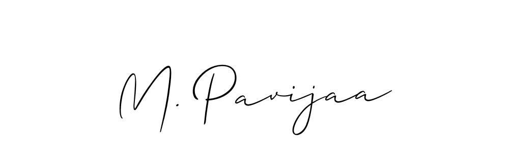 This is the best signature style for the M. Pavijaa name. Also you like these signature font (Allison_Script). Mix name signature. M. Pavijaa signature style 2 images and pictures png