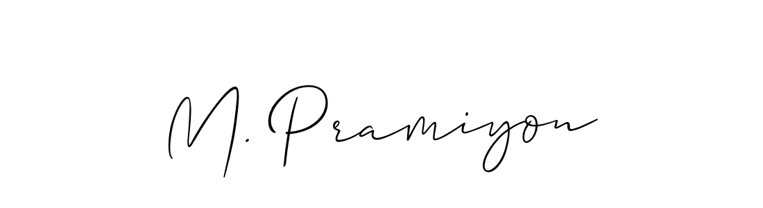 M. Pramiyon stylish signature style. Best Handwritten Sign (Allison_Script) for my name. Handwritten Signature Collection Ideas for my name M. Pramiyon. M. Pramiyon signature style 2 images and pictures png
