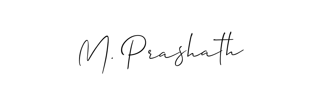 Also we have M. Prashath name is the best signature style. Create professional handwritten signature collection using Allison_Script autograph style. M. Prashath signature style 2 images and pictures png