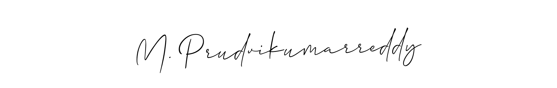 Make a beautiful signature design for name M. Prudvikumarreddy. With this signature (Allison_Script) style, you can create a handwritten signature for free. M. Prudvikumarreddy signature style 2 images and pictures png