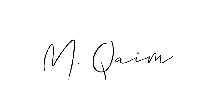 Allison_Script is a professional signature style that is perfect for those who want to add a touch of class to their signature. It is also a great choice for those who want to make their signature more unique. Get M. Qaim name to fancy signature for free. M. Qaim signature style 2 images and pictures png