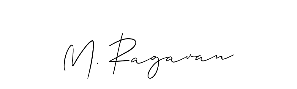 Design your own signature with our free online signature maker. With this signature software, you can create a handwritten (Allison_Script) signature for name M. Ragavan. M. Ragavan signature style 2 images and pictures png