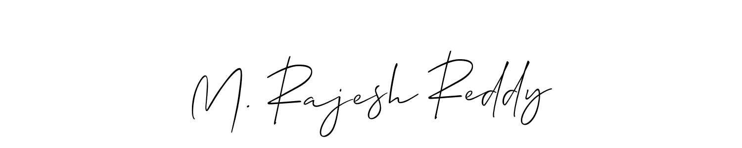 How to make M. Rajesh Reddy name signature. Use Allison_Script style for creating short signs online. This is the latest handwritten sign. M. Rajesh Reddy signature style 2 images and pictures png