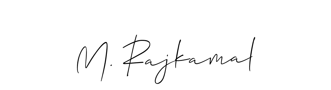 Make a short M. Rajkamal signature style. Manage your documents anywhere anytime using Allison_Script. Create and add eSignatures, submit forms, share and send files easily. M. Rajkamal signature style 2 images and pictures png