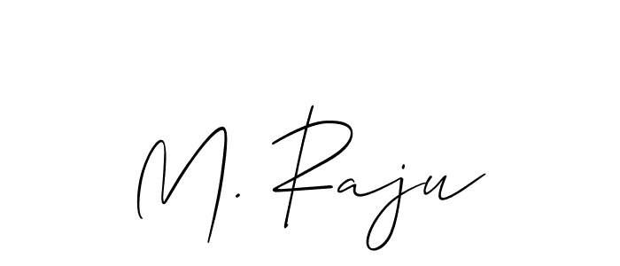 How to make M. Raju name signature. Use Allison_Script style for creating short signs online. This is the latest handwritten sign. M. Raju signature style 2 images and pictures png