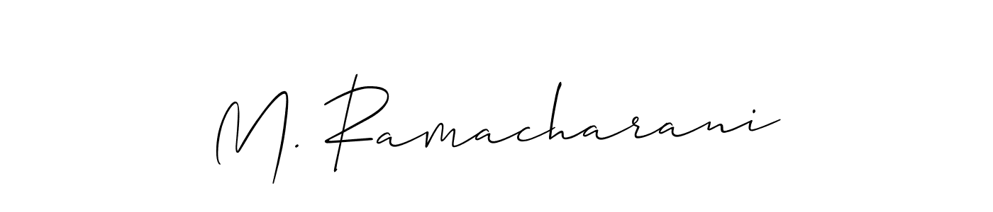 M. Ramacharani stylish signature style. Best Handwritten Sign (Allison_Script) for my name. Handwritten Signature Collection Ideas for my name M. Ramacharani. M. Ramacharani signature style 2 images and pictures png