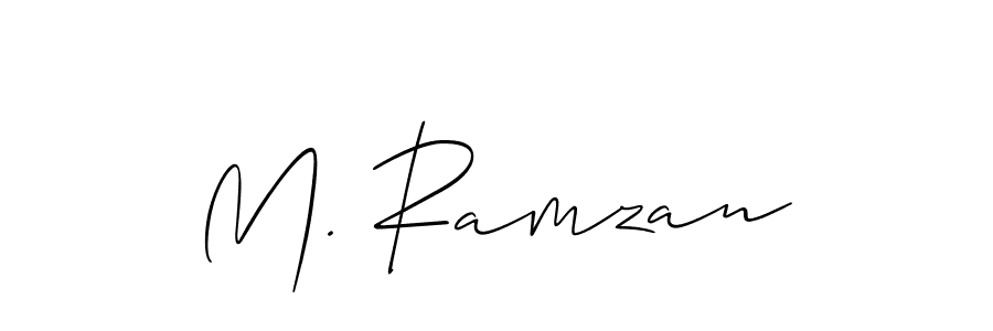 if you are searching for the best signature style for your name M. Ramzan. so please give up your signature search. here we have designed multiple signature styles  using Allison_Script. M. Ramzan signature style 2 images and pictures png