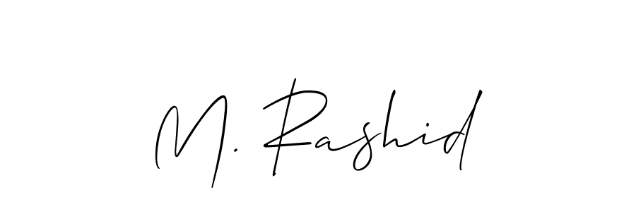 You should practise on your own different ways (Allison_Script) to write your name (M. Rashid) in signature. don't let someone else do it for you. M. Rashid signature style 2 images and pictures png