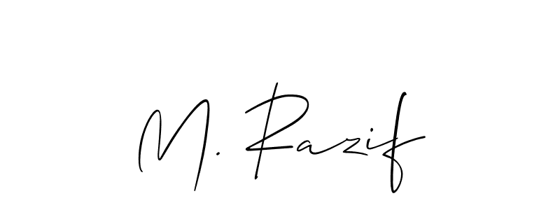 Create a beautiful signature design for name M. Razif. With this signature (Allison_Script) fonts, you can make a handwritten signature for free. M. Razif signature style 2 images and pictures png