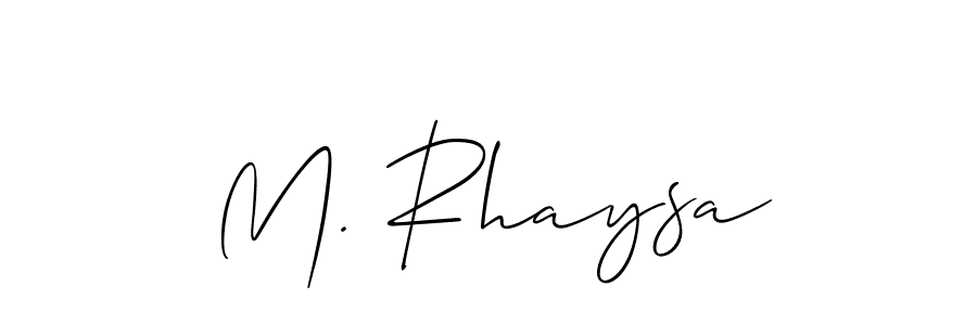 This is the best signature style for the M. Rhaysa name. Also you like these signature font (Allison_Script). Mix name signature. M. Rhaysa signature style 2 images and pictures png
