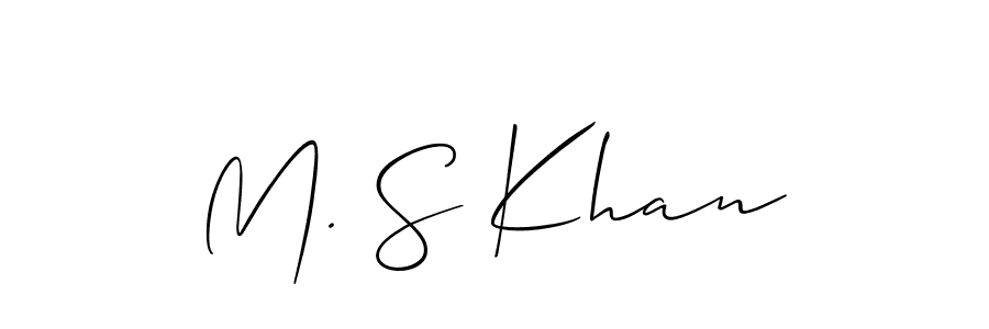 Best and Professional Signature Style for M. S Khan. Allison_Script Best Signature Style Collection. M. S Khan signature style 2 images and pictures png