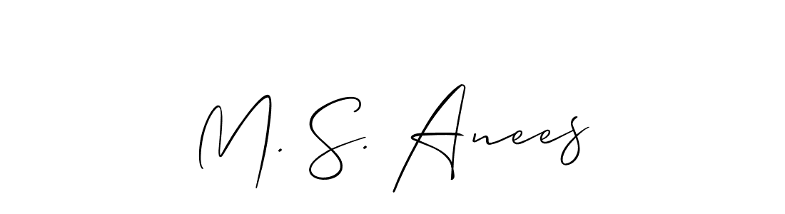 Check out images of Autograph of M. S. Anees name. Actor M. S. Anees Signature Style. Allison_Script is a professional sign style online. M. S. Anees signature style 2 images and pictures png