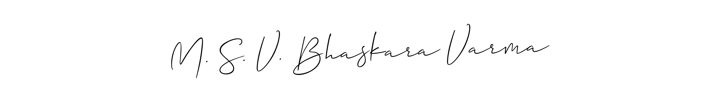 It looks lik you need a new signature style for name M. S. V. Bhaskara Varma. Design unique handwritten (Allison_Script) signature with our free signature maker in just a few clicks. M. S. V. Bhaskara Varma signature style 2 images and pictures png