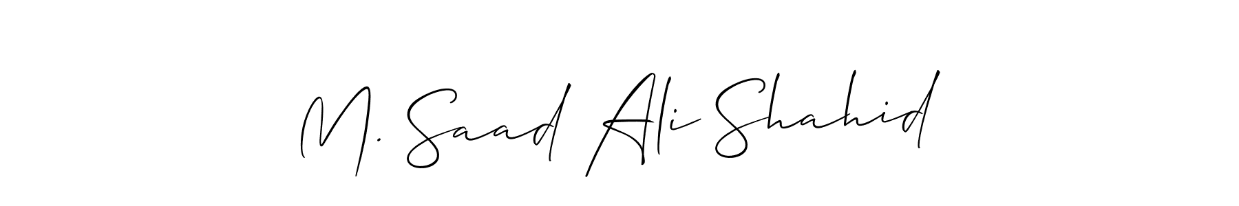 Make a beautiful signature design for name M. Saad Ali Shahid. With this signature (Allison_Script) style, you can create a handwritten signature for free. M. Saad Ali Shahid signature style 2 images and pictures png