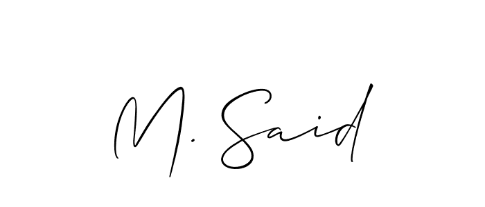 Once you've used our free online signature maker to create your best signature Allison_Script style, it's time to enjoy all of the benefits that M. Said name signing documents. M. Said signature style 2 images and pictures png