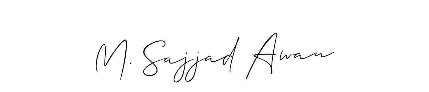 How to Draw M. Sajjad Awan signature style? Allison_Script is a latest design signature styles for name M. Sajjad Awan. M. Sajjad Awan signature style 2 images and pictures png