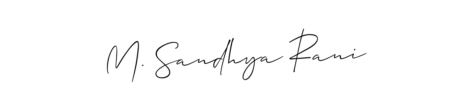 You can use this online signature creator to create a handwritten signature for the name M. Sandhya Rani. This is the best online autograph maker. M. Sandhya Rani signature style 2 images and pictures png