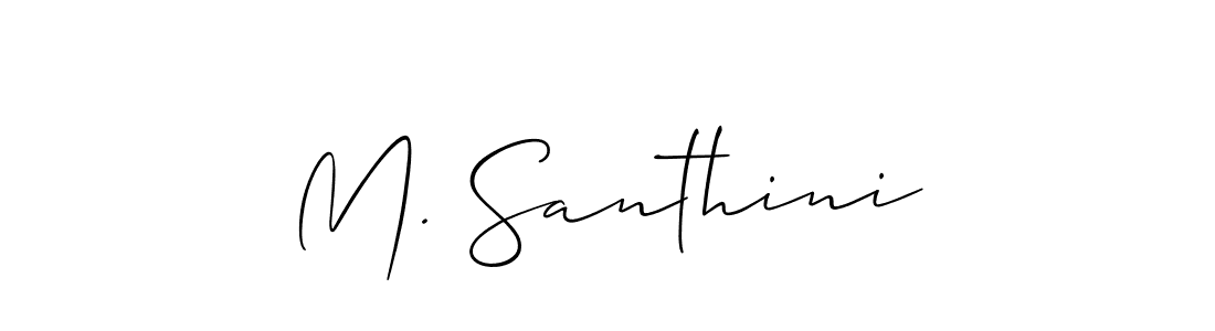 M. Santhini stylish signature style. Best Handwritten Sign (Allison_Script) for my name. Handwritten Signature Collection Ideas for my name M. Santhini. M. Santhini signature style 2 images and pictures png