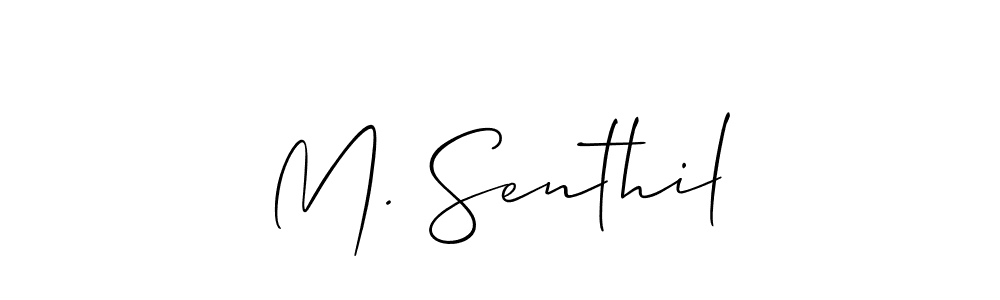 M. Senthil stylish signature style. Best Handwritten Sign (Allison_Script) for my name. Handwritten Signature Collection Ideas for my name M. Senthil. M. Senthil signature style 2 images and pictures png