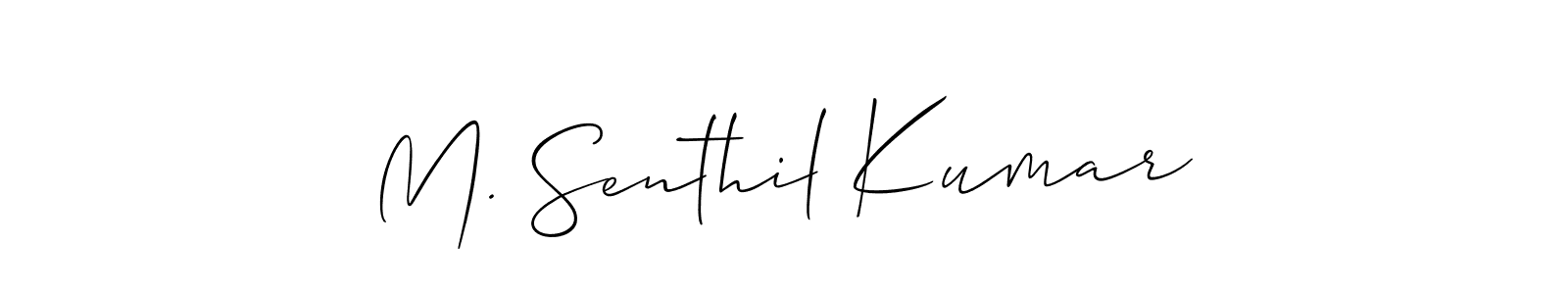 Use a signature maker to create a handwritten signature online. With this signature software, you can design (Allison_Script) your own signature for name M. Senthil Kumar. M. Senthil Kumar signature style 2 images and pictures png