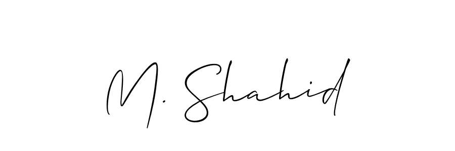 You should practise on your own different ways (Allison_Script) to write your name (M. Shahid) in signature. don't let someone else do it for you. M. Shahid signature style 2 images and pictures png