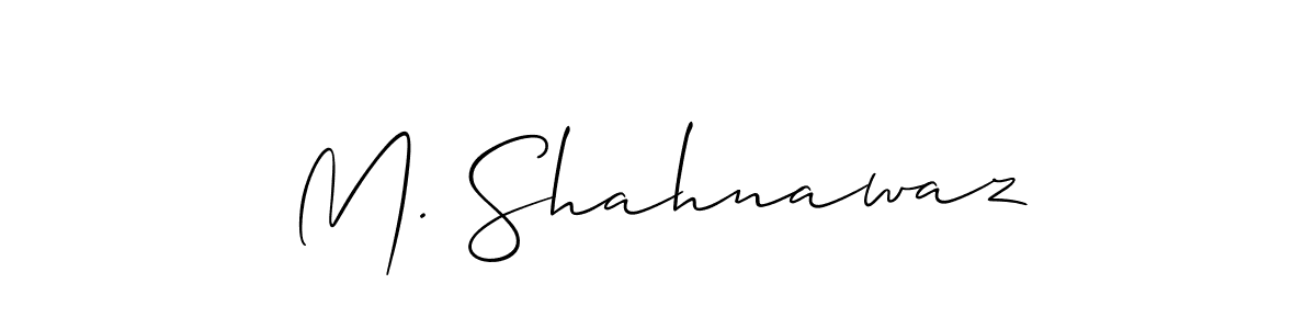 Allison_Script is a professional signature style that is perfect for those who want to add a touch of class to their signature. It is also a great choice for those who want to make their signature more unique. Get M. Shahnawaz name to fancy signature for free. M. Shahnawaz signature style 2 images and pictures png